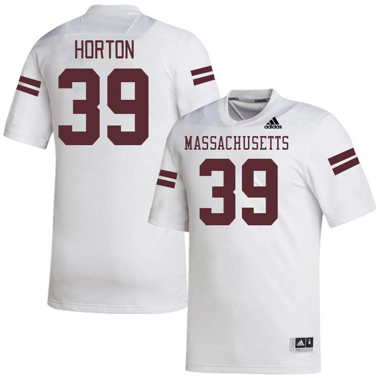 Massachusetts Minutemen #39 James Horton College Football Jerseys Stitched-White